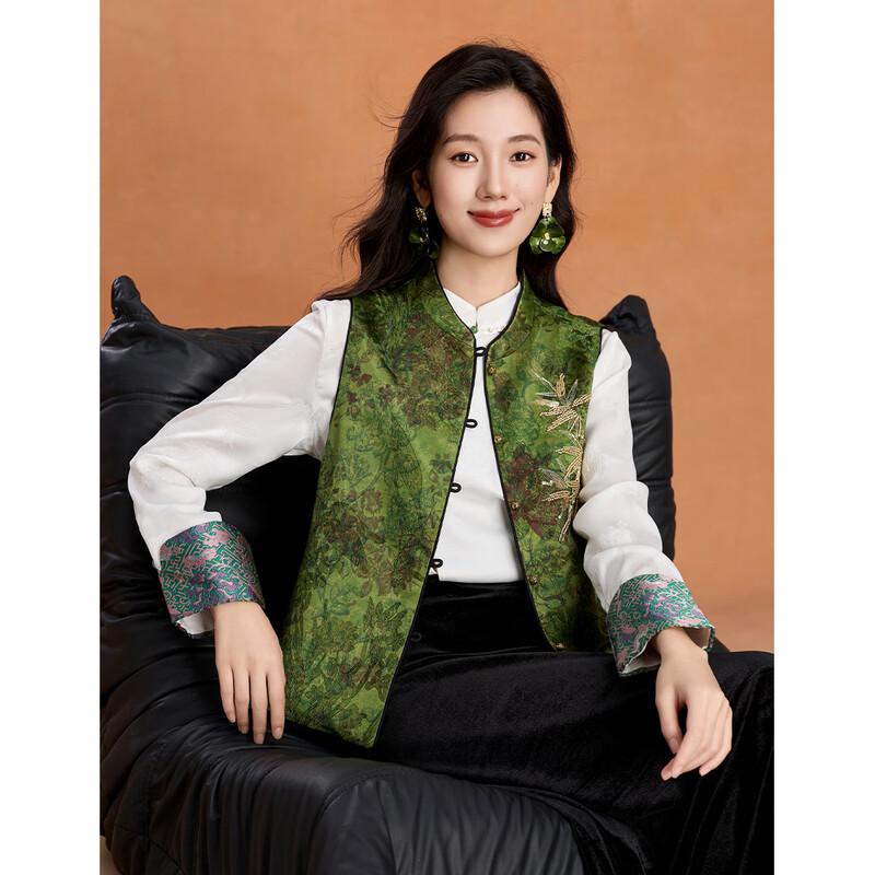 Kebeier New Chinese Style Retro Floral Vest for Women