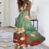 Women's Long Dress Maxi Dress Casual Dress Swing Dress A Line Dress  Fashion Streetwear Outdoor Date Print Sleeveless V Neck Dress