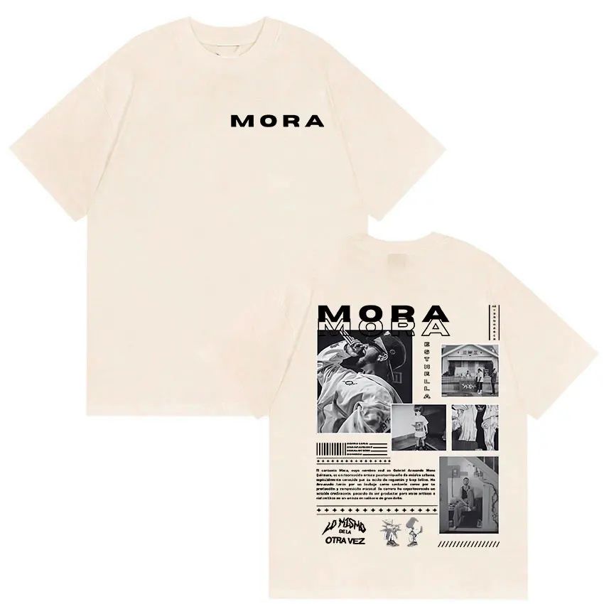 Men's Hip Hop Vintage Fashion O-Neck T-shirts Rapper MORA Album 2025 Graphic T Shirt Casual Oversized Cotton T-shirt Streetwear