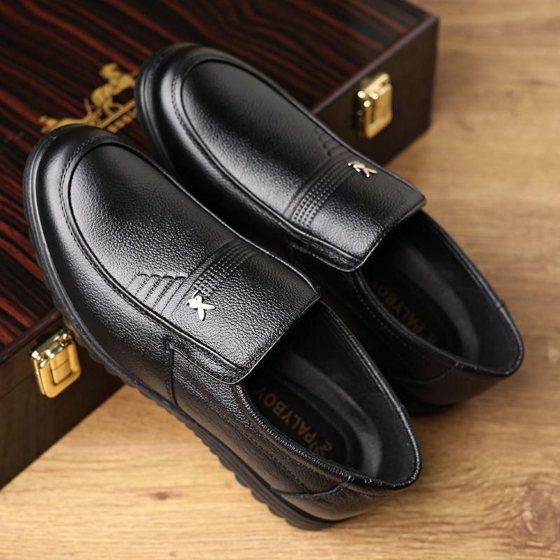 New Men's Leather Shoes Business Casual Leather Shoes Non-slip Soft-soled Shoes
