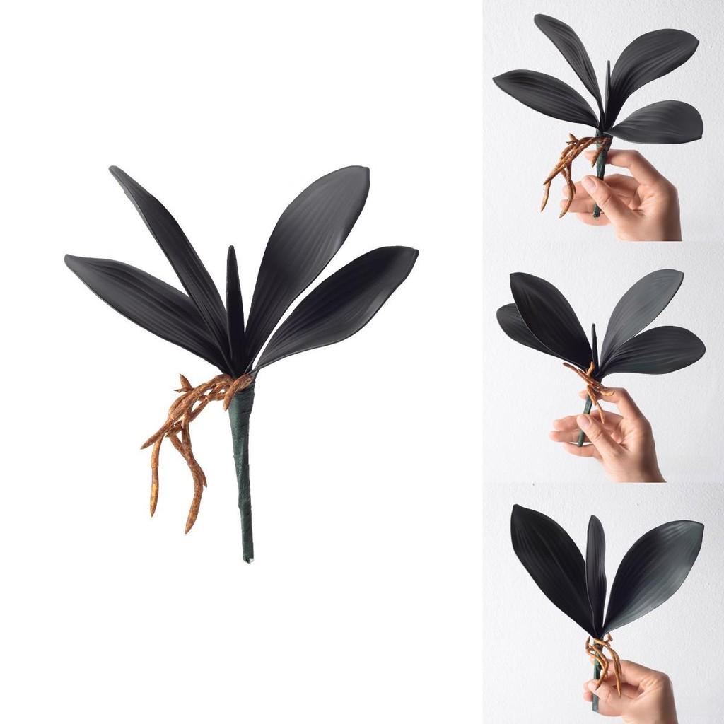 Phalaenopsis Leaves Faux Pu Soft Plastic Plant Accessories For Event Decorations And Home Styling