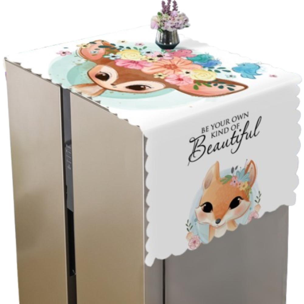 Cartoon Washing Machine Cover Oil Proof Refrigerator Cover Cloth Double/Single Door Fridge