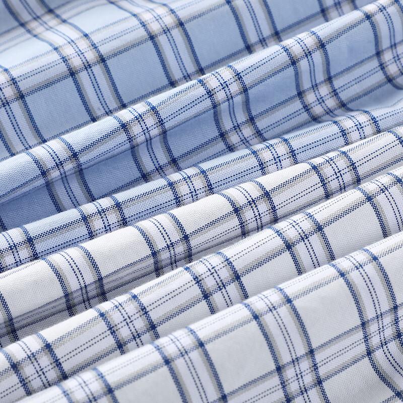 Dibenze Men's Plus Size Plaid Short Sleeve Shirt