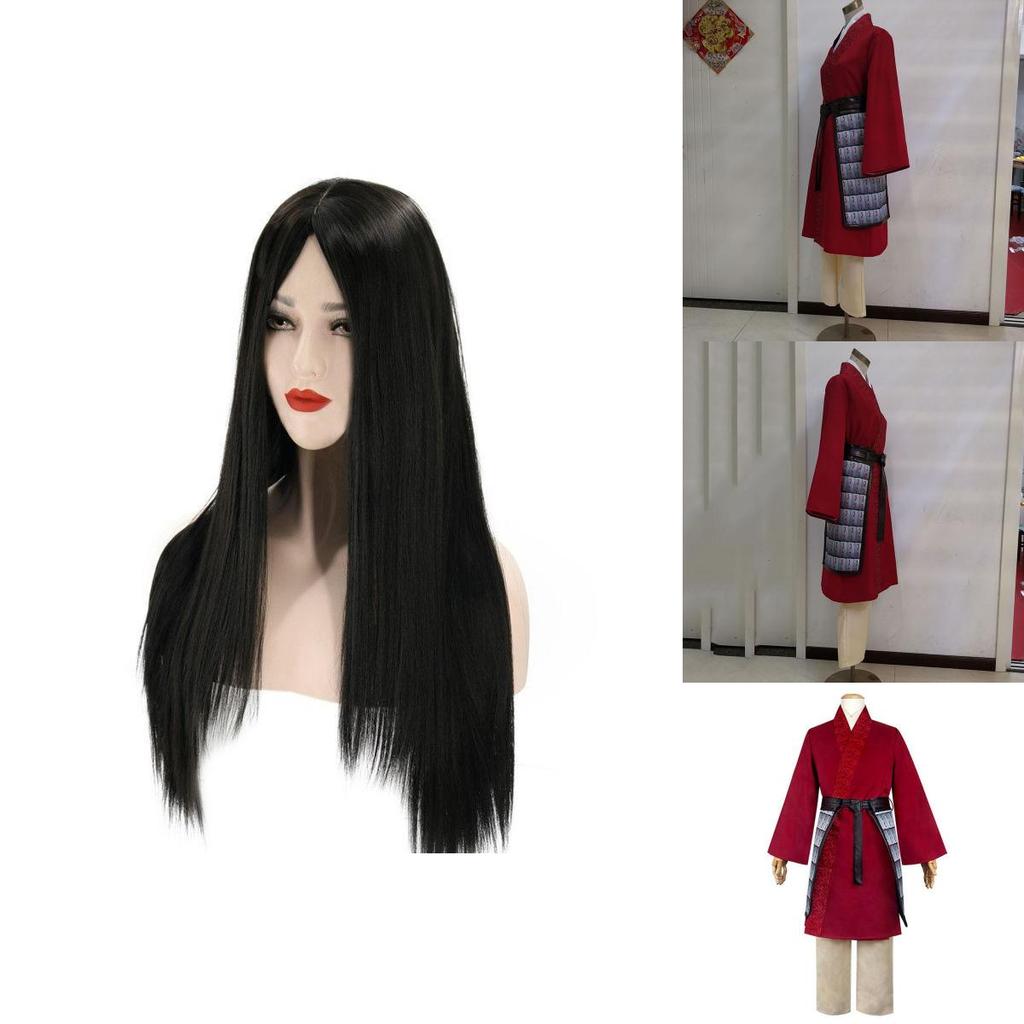 Elegant Hua Mulan Chinese Hanfu Cosplay Costume For Women And Girls With Full Set Wig