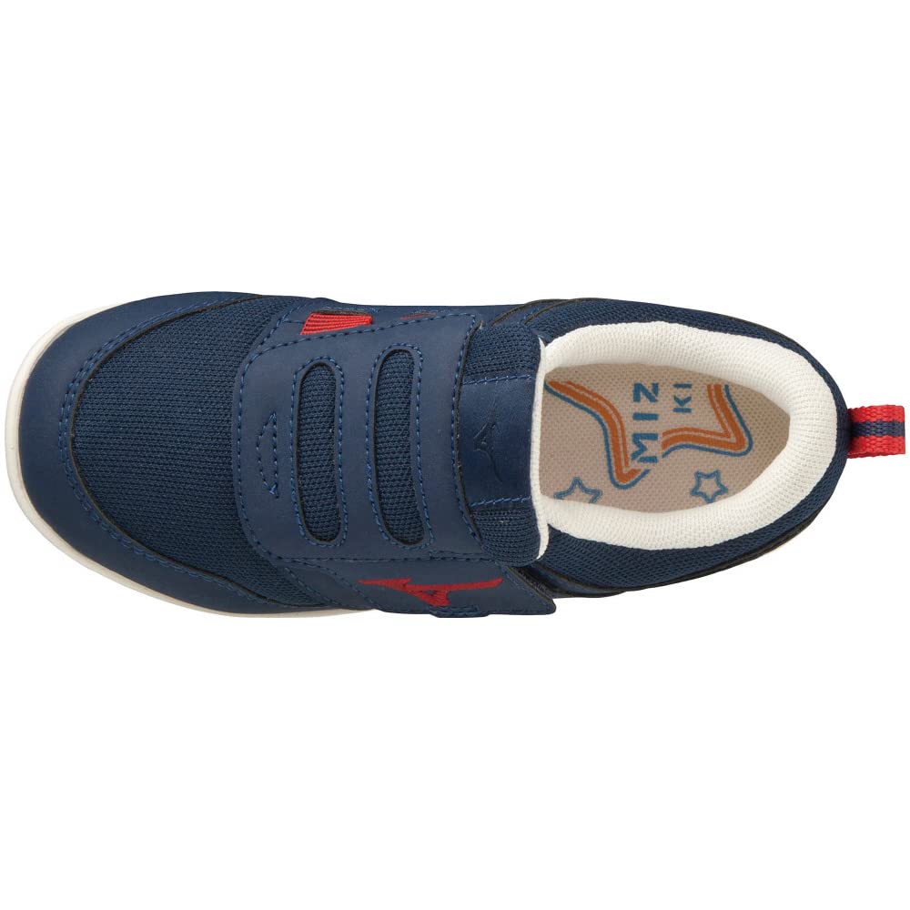 Mizuno Premore 2 Buty Sportowe Rozmiar Młodzieżowy dla Chłopców i Buty Szkolne dla Dzieci, 15-22cm, Dziewczynki, Buty, Granatowy/Czerwony, 17.0cm