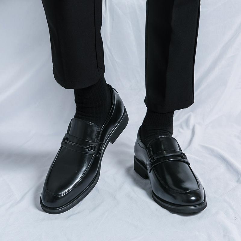 Fashion Leather Shoes Man Casual Loafers Luxury Design Slip on Male Dress Shoes Leisure Style Big Size Good Wear-resistant Sole