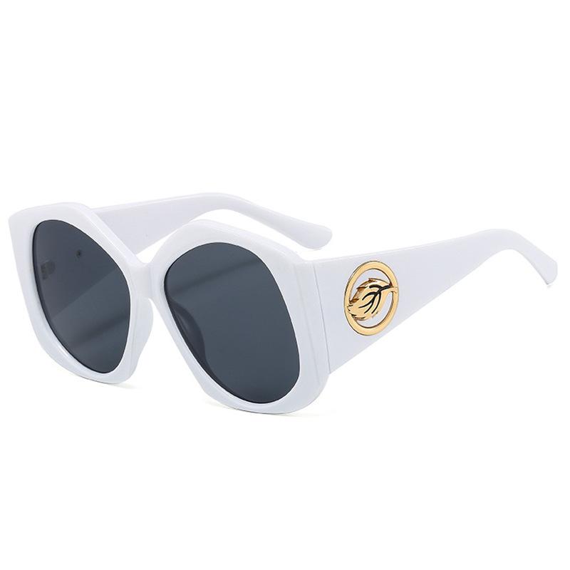 

Latest Vintage Retro Contrasting Color Frames Oval for Women Sunglasses Y2K Trendy Leaf Decoration Leopard Print Fashion Men Sun Eyeglasses UV400 as picture