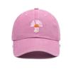 Simple retro sunshade baseball cap unisex versatile washed old cartoon printed soft top baseball cap