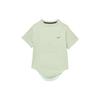 Einfarbiges Rundhals-Slim-Fit-Kurzarm-Atmungsaktives T-Shirt Damen Oberteile Hellgrün FN2582-394