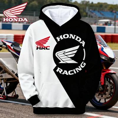 Sweat à capuche tendance unisexe pour homme, best-seller, nouvelle équipe Honda, moto rétro, course sur piste, imprimé 3D, haut F1