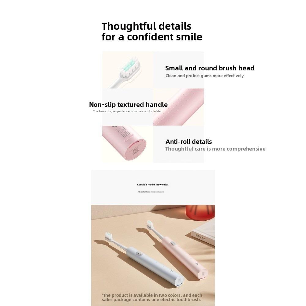 Xiaomi Mijia T200 Sonic Electric Toothbrush, IPX7 Waterproof, 30 Days Long Battery Life, USB Charging, Ultrasonic Toothbrush for Home Travel