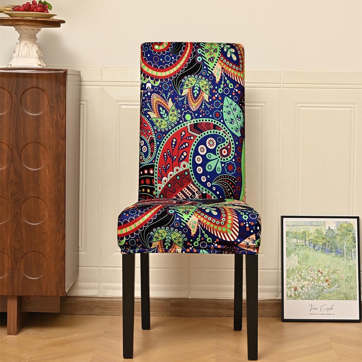 

1pc Paisley Pattern Elasticity Chair Cover, Waterproof Chair Covers for Dining Chair, Hotel Chairs, Hotel Chairs M