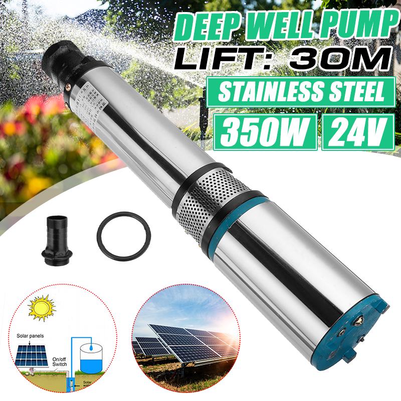 350W Solar Water Pump DC Screw Submersible Pump High Lift Stainless Steel Deep Well Pump Agricultural Irrigation