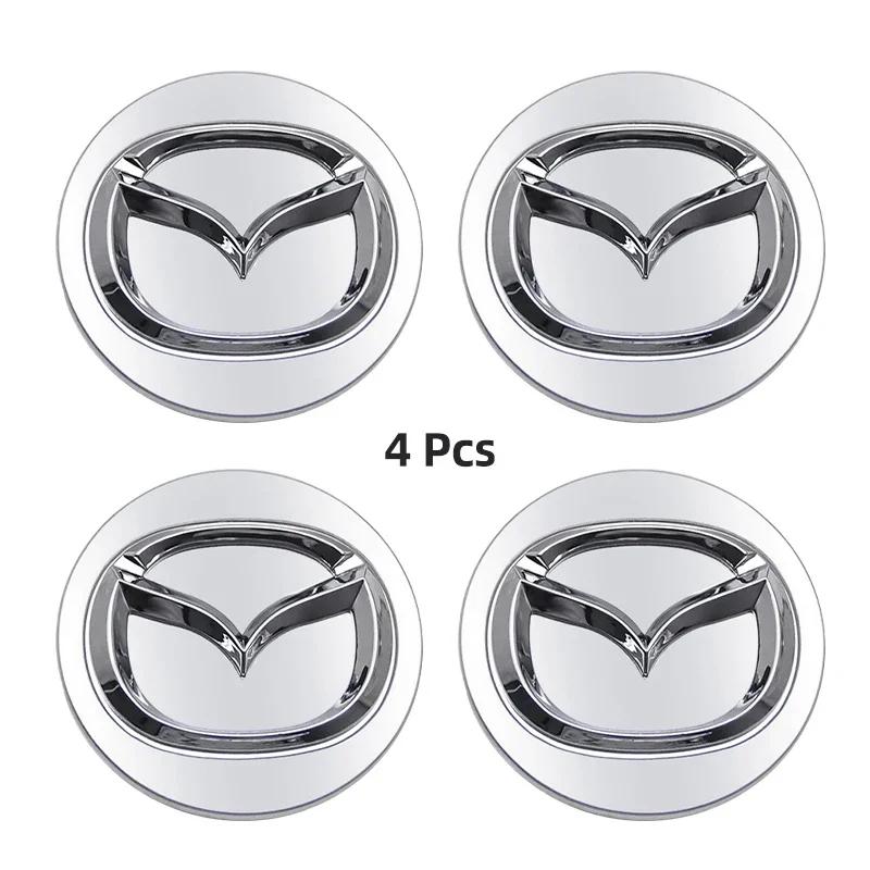 Pro Mazdu 4ks 56mm Auto Znak Krytky Středů Kolek Pneu Poklice Ráfků Dekorace Auta Příslušenství Pro Mazdu 5 6 323 626 RX8 7 MX3 MX5 Atenz