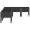 Planter with Legs Black 160 x 120 x 42 cm PP