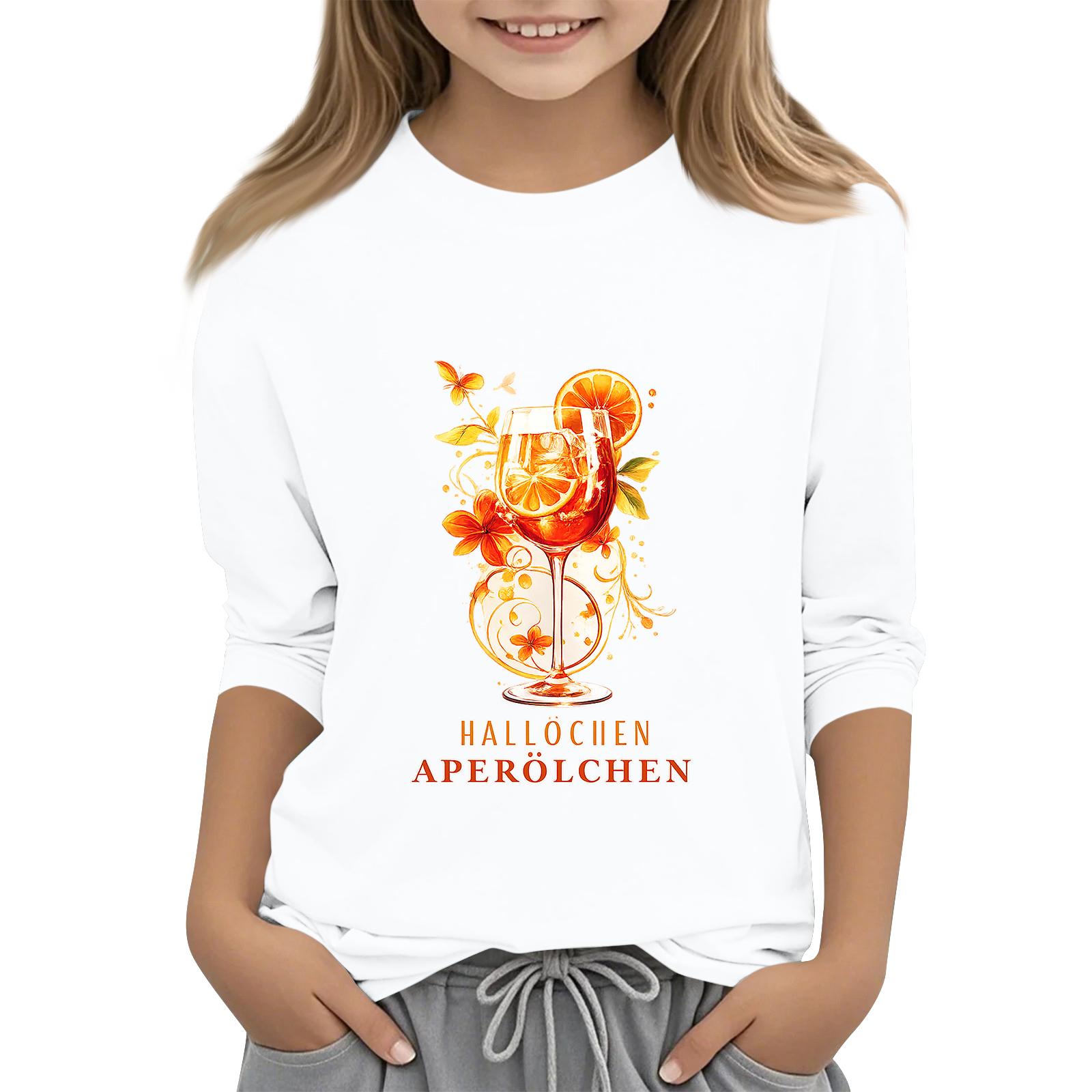 

Printed Fashion Casual 3/4 Sleeve Tops For Boys And Girls 110 білий