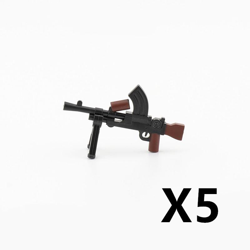 5/10 WW2 Soldier Weapons Building Block Two-color Printing Machine Rifle Submachine Sniper Guns Military Accessories Block Bricks C238