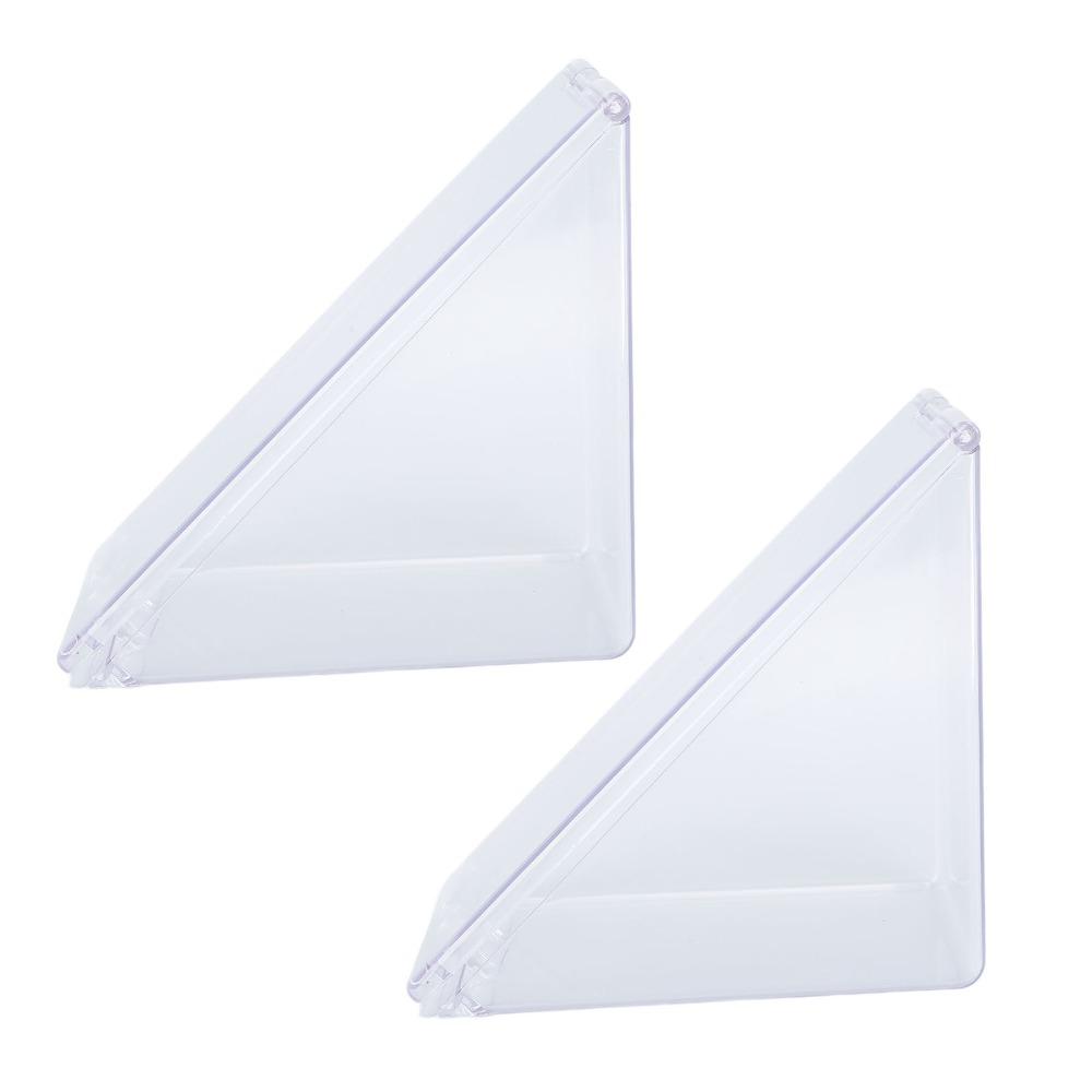 2 Stück ABS-Material Sandwich-Aufbewahrungsbox Klare Transparente Sandwich-Aufbewahrungsbox Für Zuhause Bento