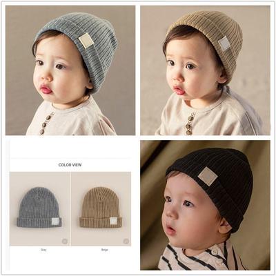 New Baby Hat Solid Color Toddler Boys Girls Beanie Winter Autumn Kids Knitted Cap Outdoor Infant Warm Soft Beanies