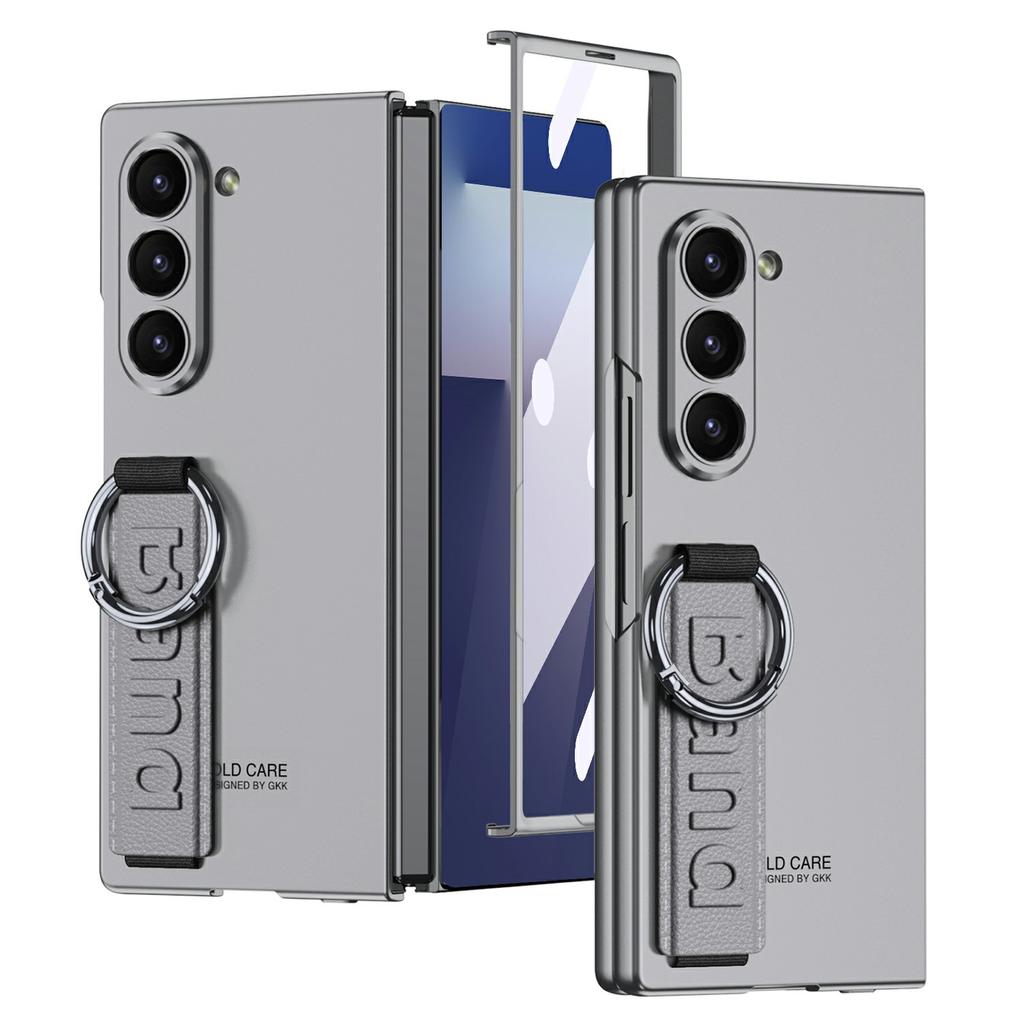 GKK For Samsung Galaxy Z Fold7 5G Wristband Phone Case Folding Cover with HD Screen Protector