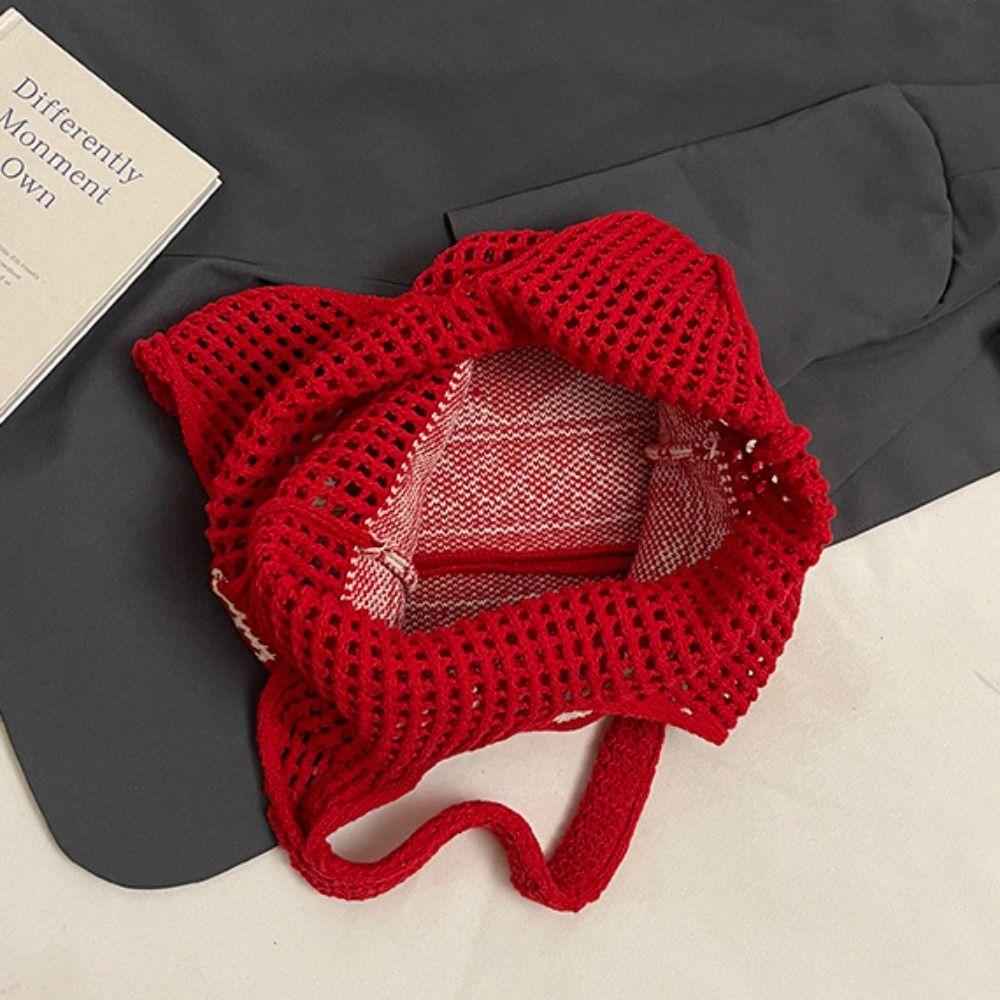 Boho Crochet Bag Leisure Weave Shoulder Bag Fashion Knitted Tote Bag Summer