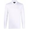 Ss22 Solid Color Logo Long Sleeve Polo Shirt Men Tops White 8N1F97-1JUVZ-0100