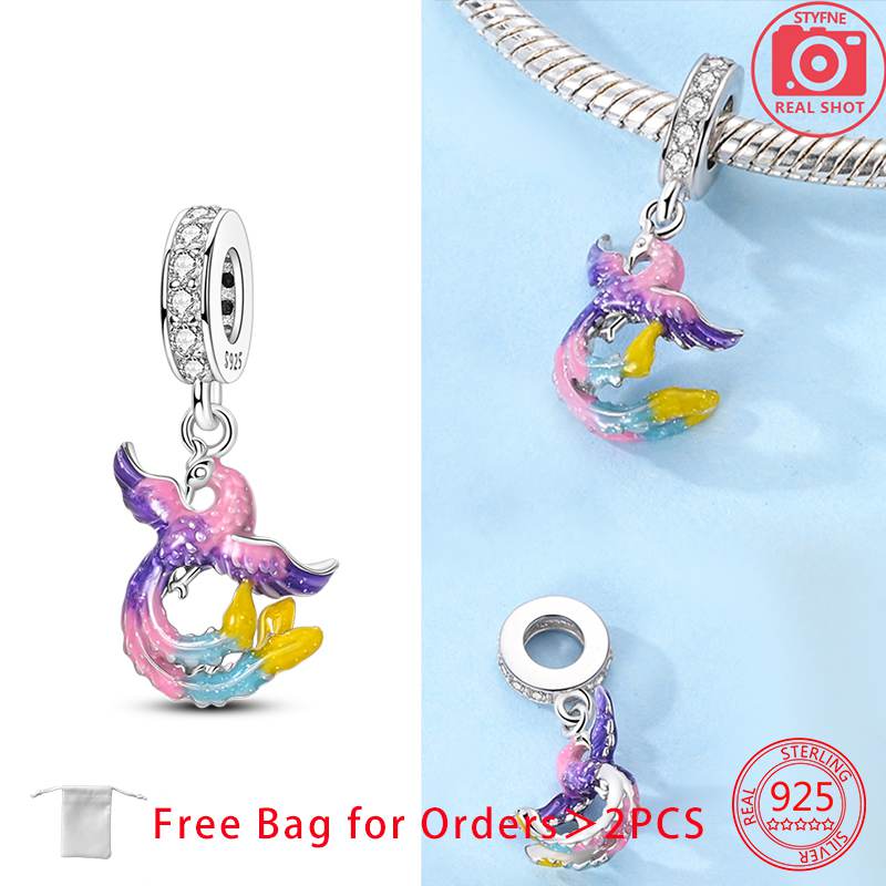 Charms Copper Birds Animal Beads Fit Bracelet Necklace Accessories Bead Jewelry Making Fine Jewelry Gift Diy