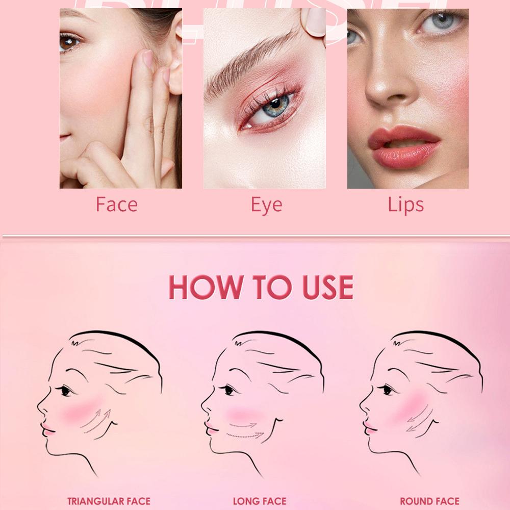 Róż w sztyfcie 8-kolorowy kredkowy róż w sztyfcie Rouge ołówek kremowy róż do policzków o wysokiej zawartości pigmentu, możliwy do zbudowania kolorowy makijaż twarzy