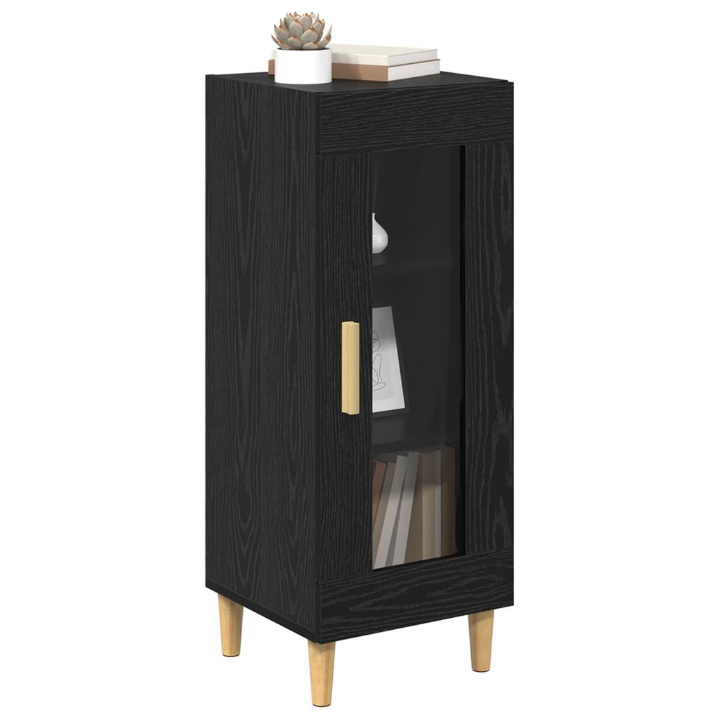 Sideboard in Black Oak Look 34.5 x 32.5 x 90 cm
