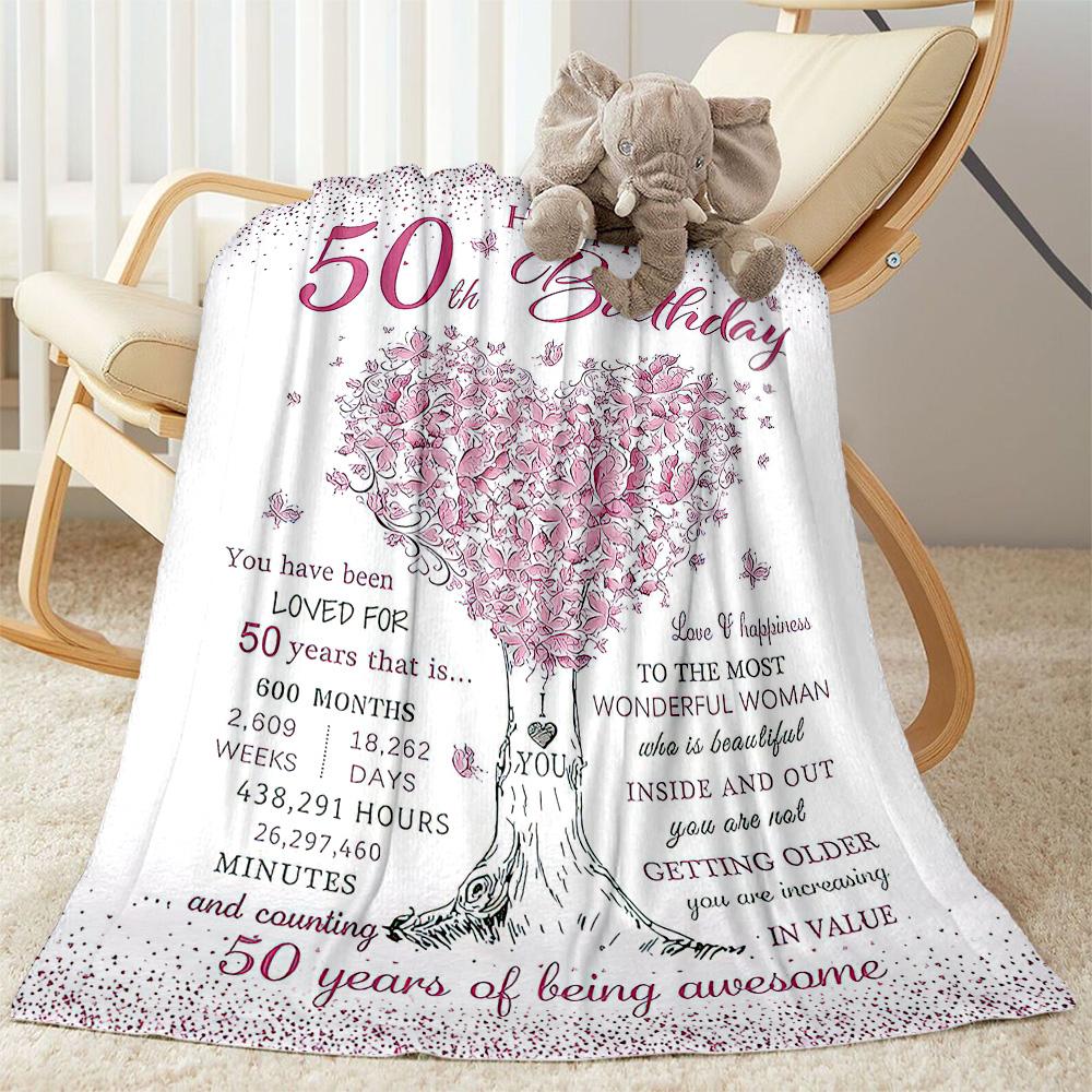 50 Years Of Love And Laughter flannel,Lightweight,Flannel Blanket,Comfortable Blanket, Sofa Blanket, Gift blankets,Holiday Gift Blanket Blankets