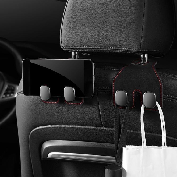 Car Back Seats Hook Rear Seats Hook Automotive Headrest Hooks Heavy Duty Double Hook Car Interior Organizer Accessories