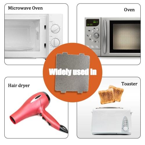 5-Piece Universal Mica Sheet Microwave Oven Repair Parts for Kitchen, Home, Office, and Restaurant Use (4" x 4.7")