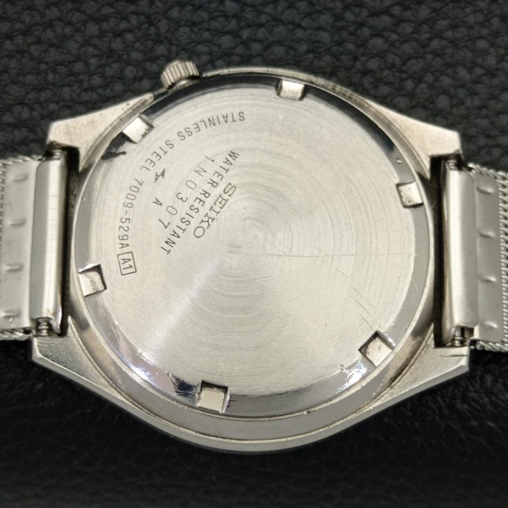 USED VINTAGE SEIKO 5 AUTOMATIC 7009A JAPAN MENS WHITE COLOR DIAL WATCH A433231-2 R115-a433231