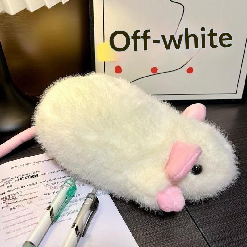 1Pc Cute Octopus Mouse Pencil Case Mouse-Shaped Pencil Case Plush Toy Student Stationery Organizer For Girls