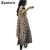 French Bohemian Cotton Linen Elegant Long Loose Wide Sleeve Polka Dot Dress