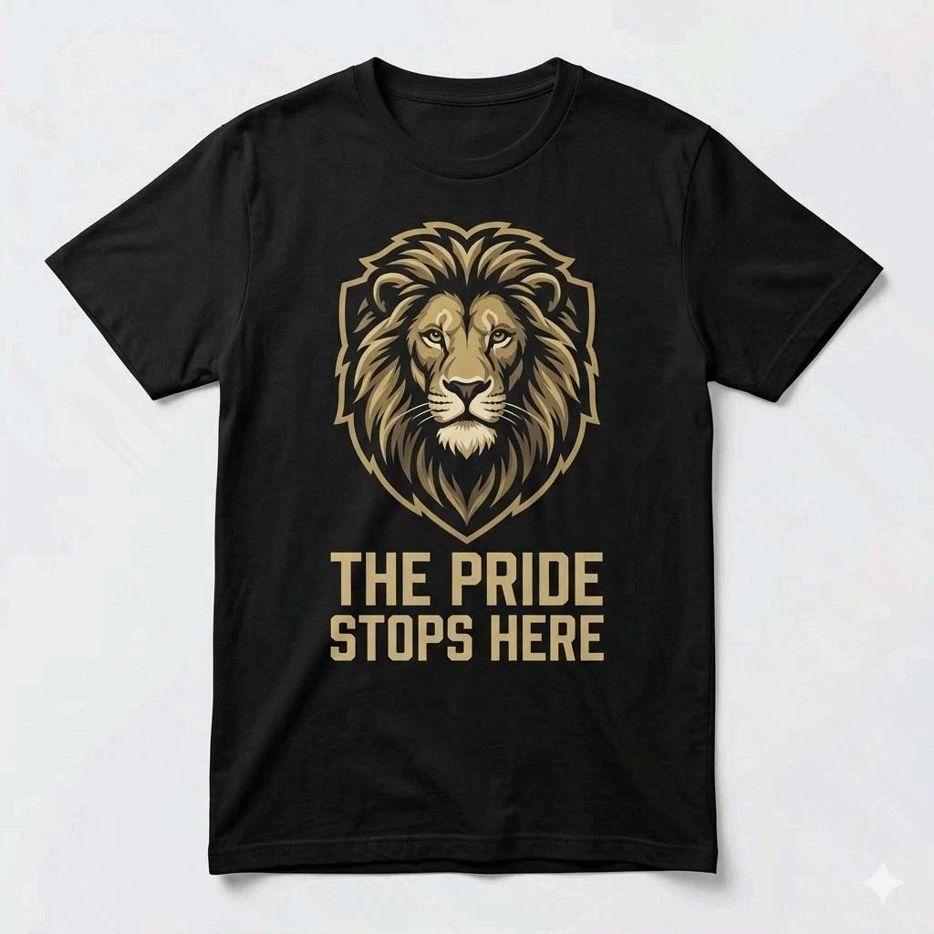 The Pride Stops Here Lion Dad Shirt Father’s Day Gift For Dad XS