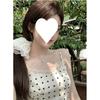 French polka dot suspender dress women's summer ruffle edge super fairy skirt slim a word long dress