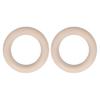 Solid Birch Wooden Gymnastics Rings Pair for Effective Fitness Training