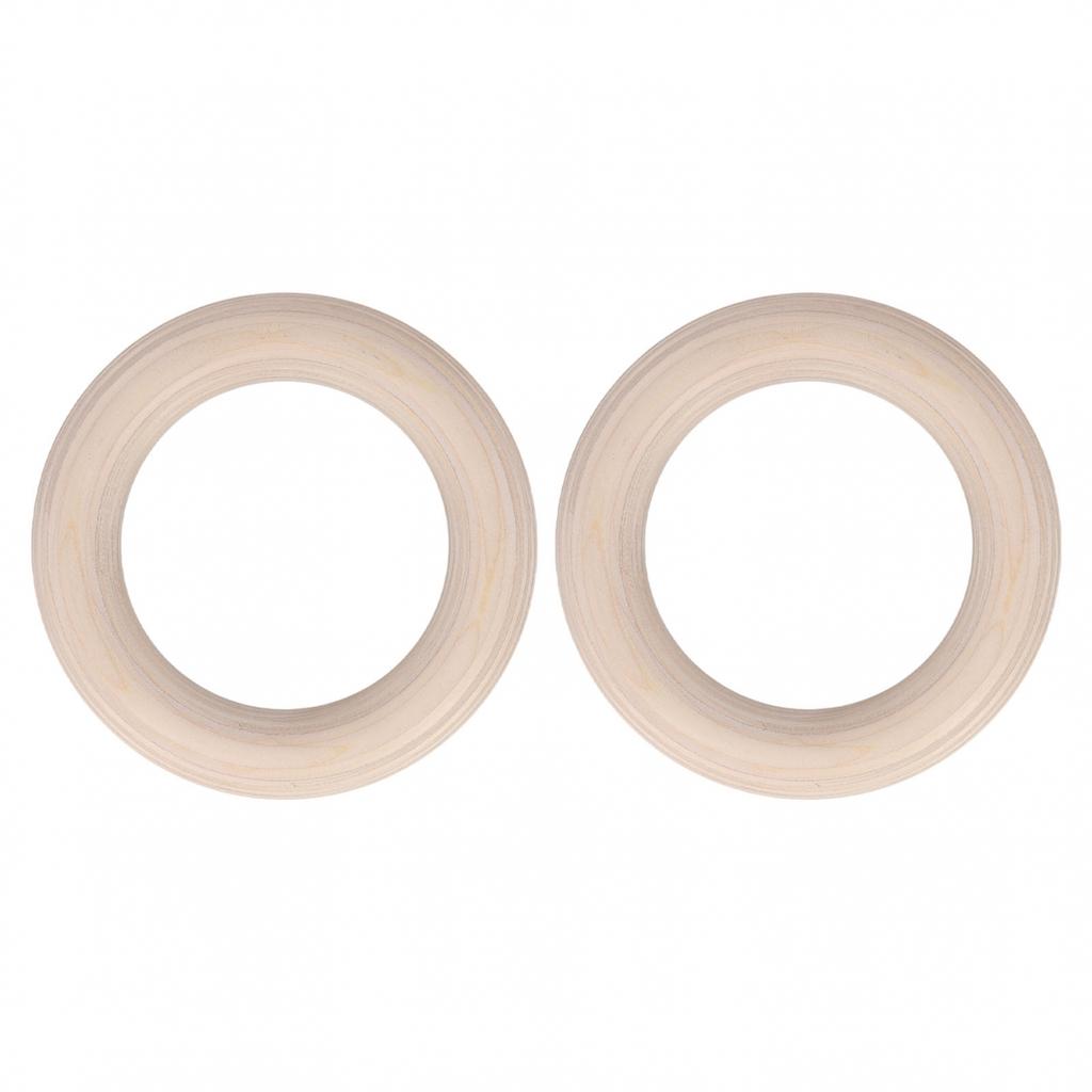Solid Birch Wooden Gymnastics Rings Pair for Effective Fitness Training