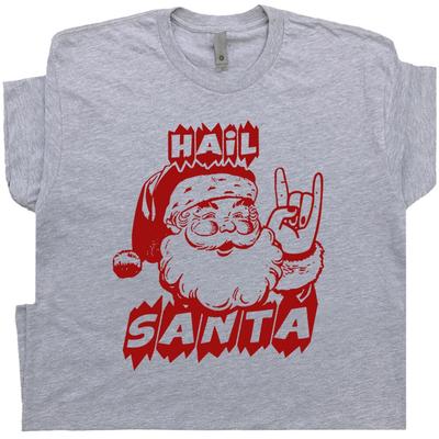 Hail Santa T Shirt Funny Christmas Shirts For Men Women Offensive Punk Xmas Tee