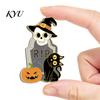 Decorative Magnets for Halloween Party 6 Pcs Refrigerator Magnets, Grim Reaper Pumpkin Skull Ghost Magnetic Note Holders Iron Doors Reusable
