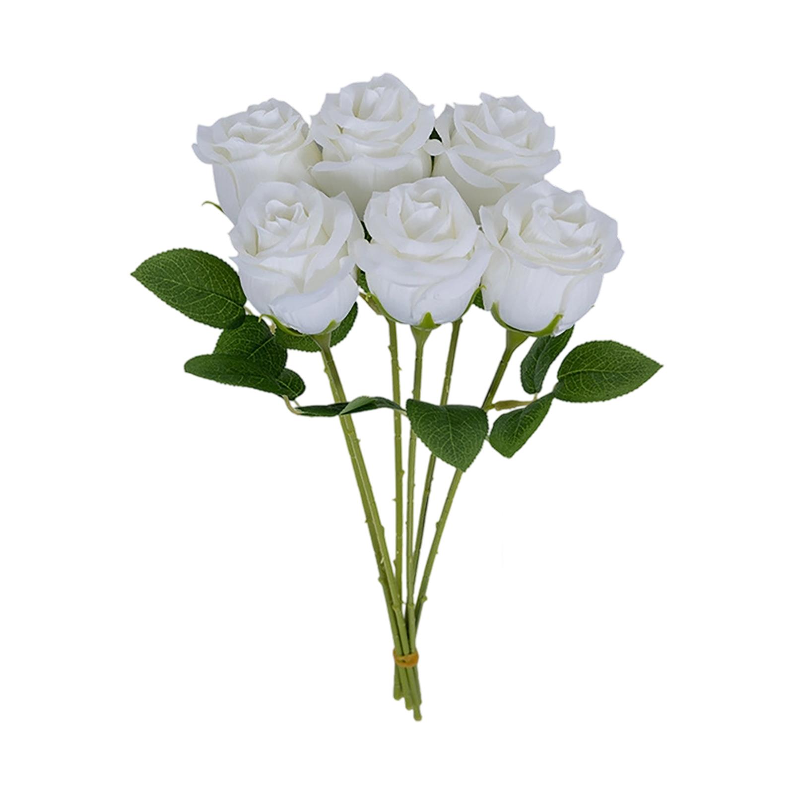 

Artificial Roses, Silk Fabric, Artificial Flowers, Wedding Home Decorations, Valentine s Day Decorations. One Size белый