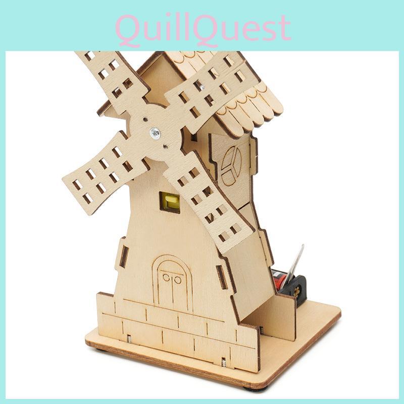 Maison à vent électrique personnalisable en bois à monter soi-même, jouet éducatif STEM pour les élèves