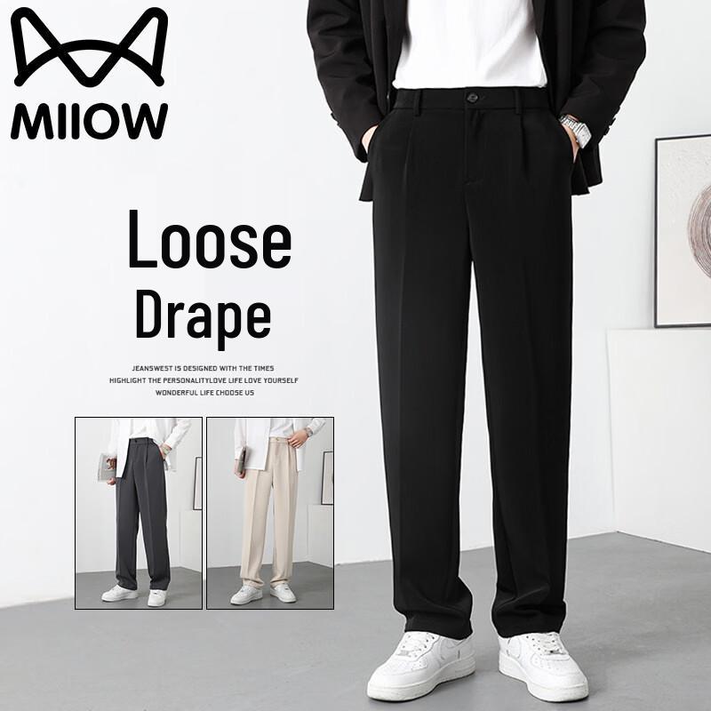 MiiOW Men s Loose Wide-Leg Casual Pants M