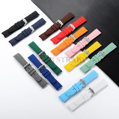 20mm 22mm Strap for Swatch for Moonswatch Curved End High Quality Silicone Watchband Replacement Wristband Sport Watch Band