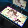 RGB Mouse Pad Laptop Game Hololive Natsuiro Matsuri Keyboard Pad PC Computer Kawaii Desk Mouse Mat HD Accessories Anime Mousepad