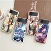Handyhülle für Samsung Galaxy Z Flip 3 4 5 faltbar Hohe Härte PC-Schale für Galaxy Z Flip 3 5 Klare Abdeckung Genshin Impact Wanderer