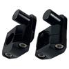 1 Pair Motorcycle Pivoting HandlebarRiser Aluminum Clamps for 22mm 25mm Handlebars  Modified Accessories Black