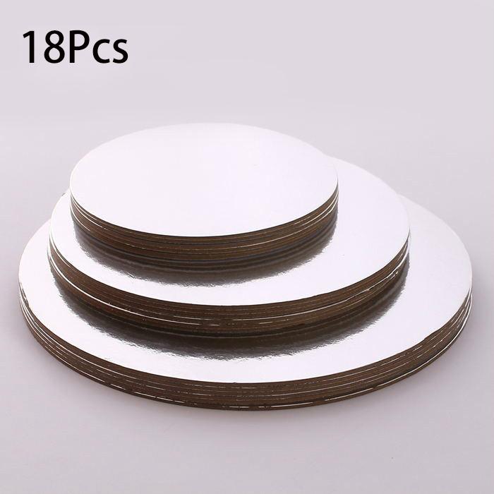 6/8/10inch Round Cake Board Circle Base Cupcakes Stand Paper Cases Liners Party Pastry Baking Mat Decorations