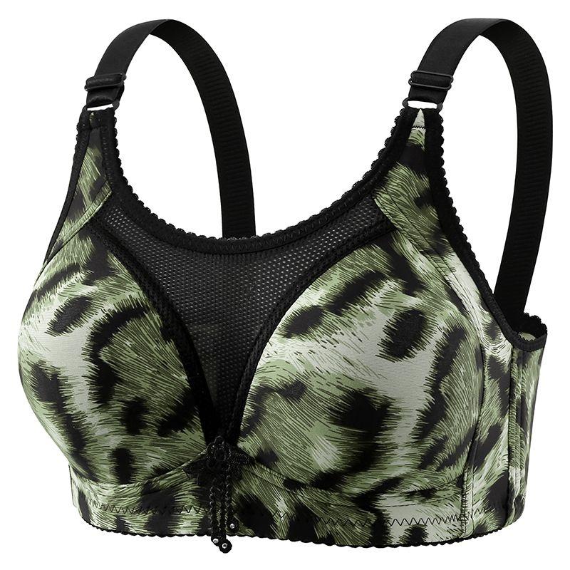 Sexy BH für Frauen Anti-Hänge Leopardendruck Anti-Blendung Übergröße Gesammelter BH Anti-Hänge Ohne Bügel Dünner BH